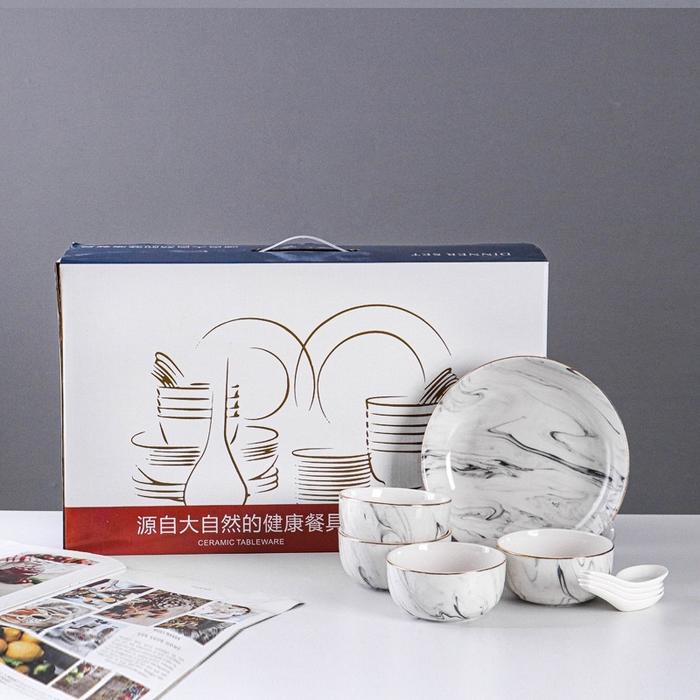 Ready Piring Mangkok Keramik Set Motif Dus Piring Souvenir Kado Hampers Aesthetic Piring Saji Piring