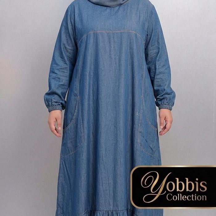 Yobbis Collection Gamis Jumbo Levis Muslim LD 130 Estimasi BB 90-130KG+++ Sletting busui dan non bus