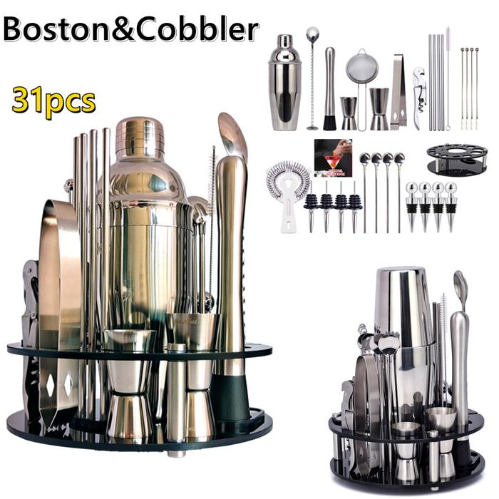 Stainless cocktail shaker set cocktail accessories kit bartender