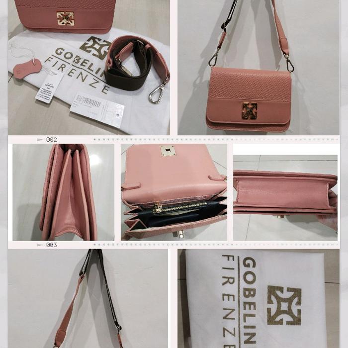 Gobelini Brigita Flap Crossbody Preloved Tas Selempang Wanita Warna Pink Dengan Desain Elegan