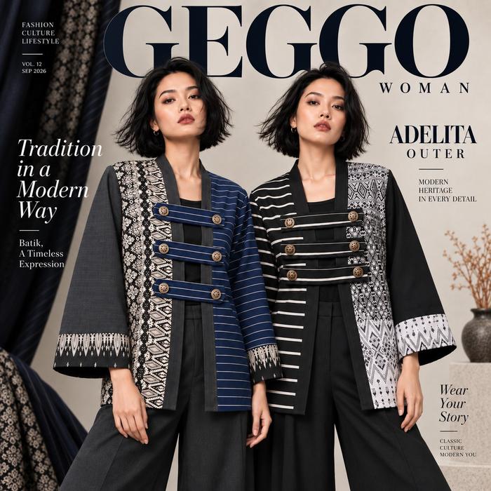 GEGGO - ALICIA Outer Atasan Wanita Motif Batik k Bahan Katun by Geggo Woman