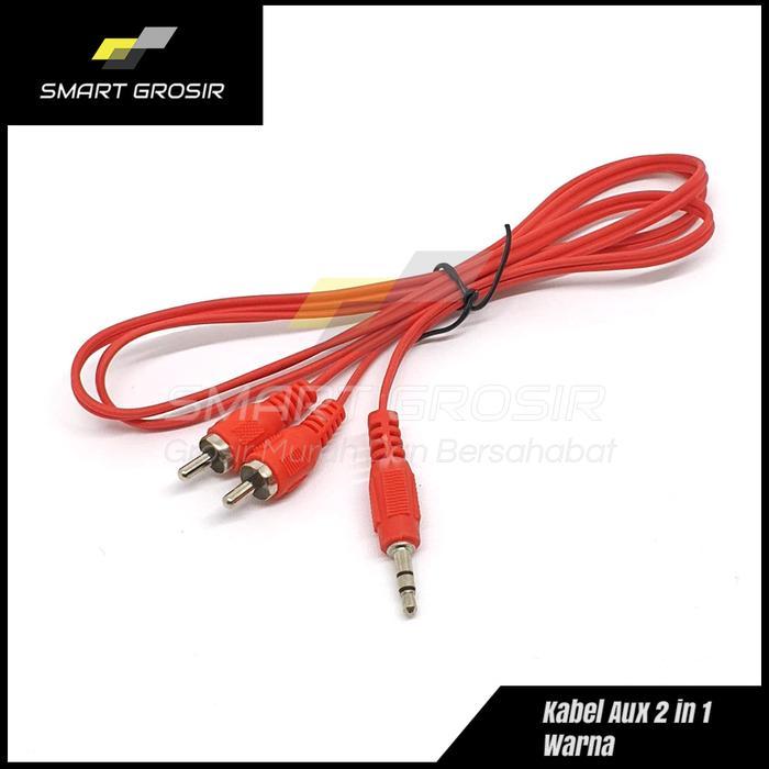 Kabel Aux 2in1 Cable Audio 2x1 m Jack Audi 3.5mm Audio RCA