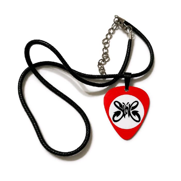 Kalung Tali Korea Pick Gitar Slank Leather Edition Gratis Bonus Stiker dengan Desain Unik dan Kualit