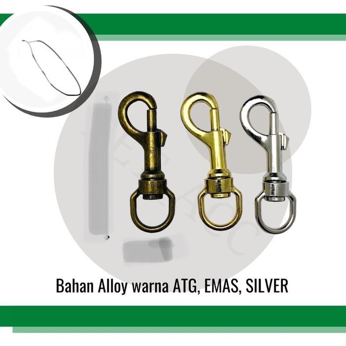 kait pengait tas snap hook anjing dll snap hook silver brass atg