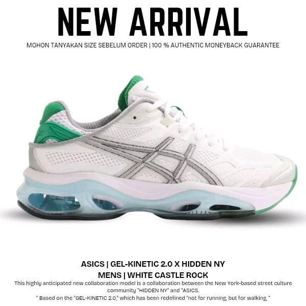 ASICS Gel-Kinetic 2.0 X Hidden NY Pria Putih Castle Rock Sepatu Sneakers Original 100%