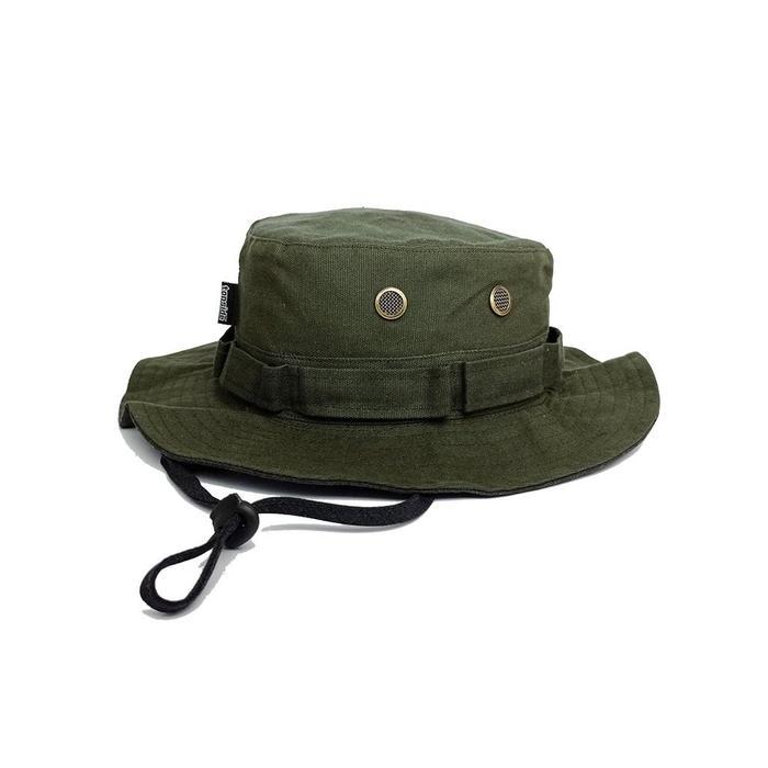 Topi Keplek Rimba Pendaki Gunung Kanvas Topside