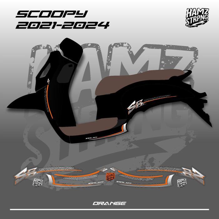 Striping Transaparan Scoopy 2021-2024 Gen 4 Race font SCOOP OSEAN