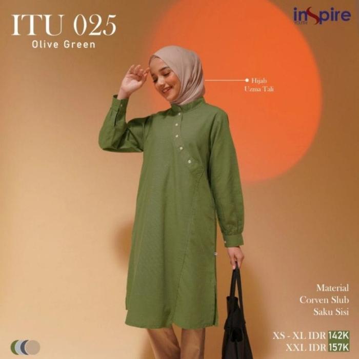 TUNIK INSPIRE ITU 025 OLIVE GREEN / TUNIK DEWASA