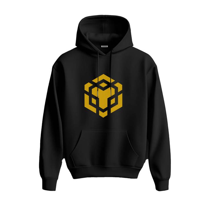 Hoodie BSC Binance Smart Chain Premium Fleece Cloth Sweater Jacket Hood Black Hitam