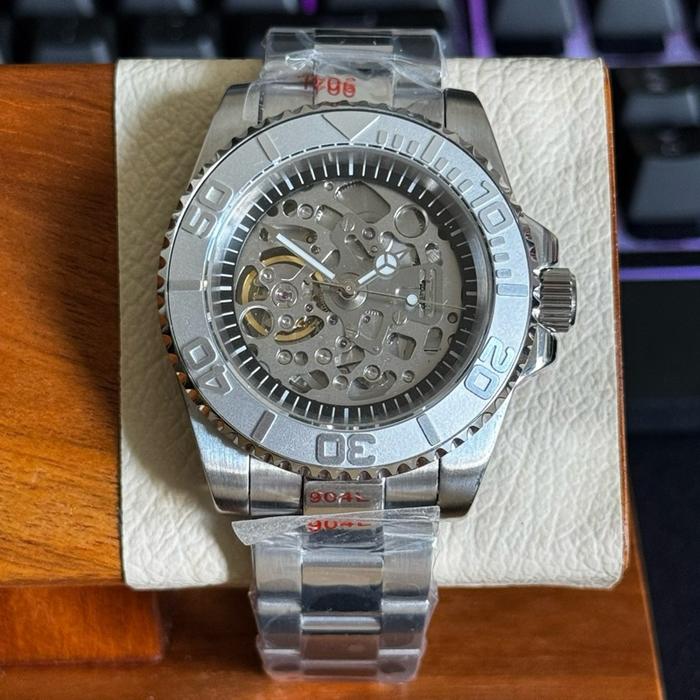 Seiko Rhodium Skeleton NH70 Automatic El Primo Custom