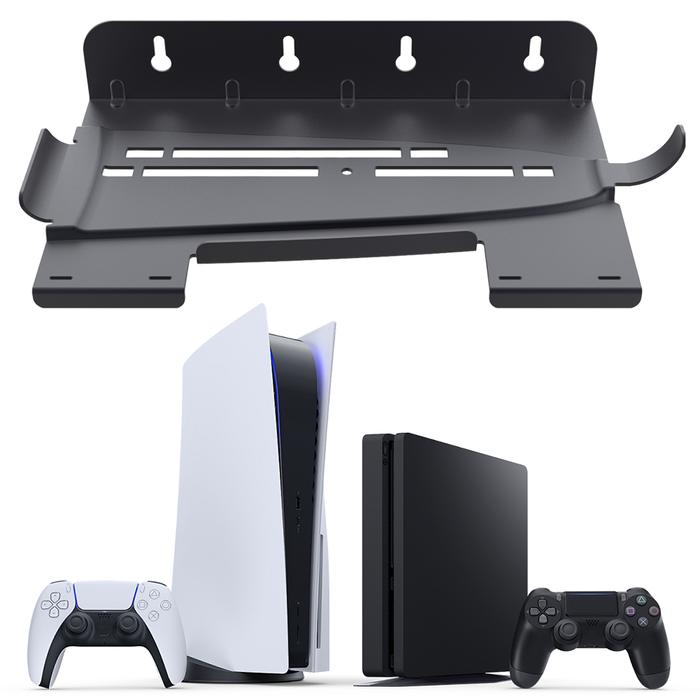 Wall Mount Host Stand Space Saver Holder Bracket Hook Hangers for PS5 Slim/PS5 Game Console for Play