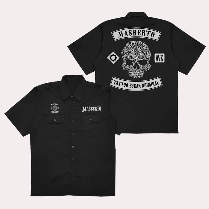 Jinan Clothing - Kemeja pdh -Pdh masberto tatto bukan kriminal - Pakaian pria - Pakaian wanita - Vin