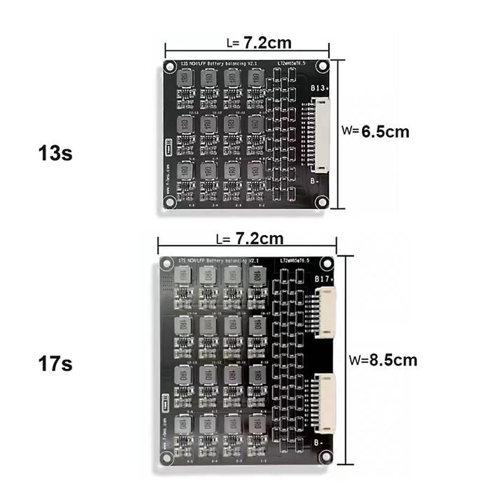 1.2A Active Balancer Lifepo4 3S 4S 5S 6S 7S 8S 9S 10S 12S 13S 14S 16S 17S Equalizer Inductive Balanc