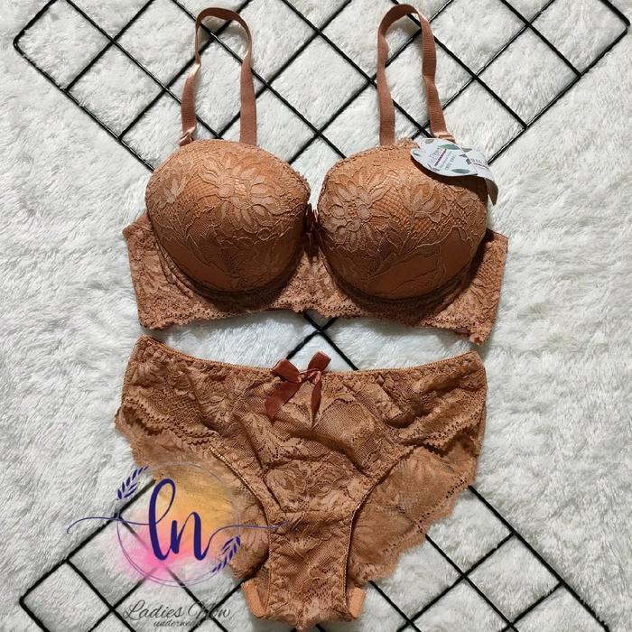 NEW BH DAN CD SATU SET PAKAIAN DALAM WANITA IMPORT BRA + CD BH BUSA RENDA SETELAN ORI