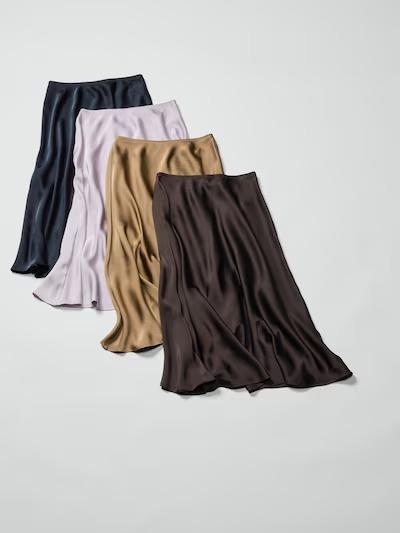 SALE!! Women Rok Panjang Satin Long Skirt Wanita JASTIP UNIQLO C