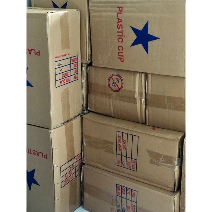 Safitiri [] Tutup Gelas Plastik Bintang 1 Dus (Isi 40 Pack /2000 Pcs) - Cup Lid Datar/Cembung 10/12/