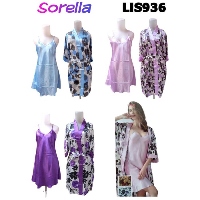 NEW lingerie + kimono satin mewah sorella