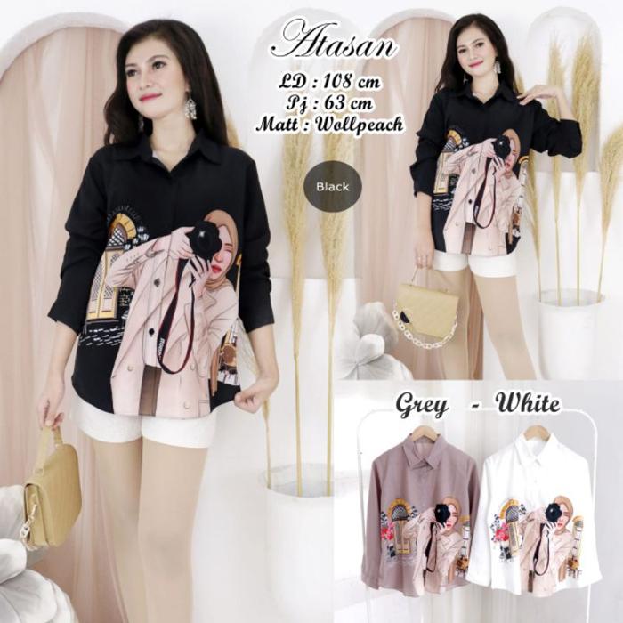 Terbaik Kemeja Atasan Woolpeach New Import