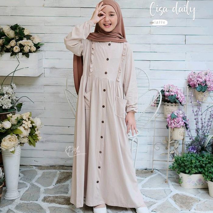 Lisa Daily by kfm kids | gamis daily anak | gamis polos anak