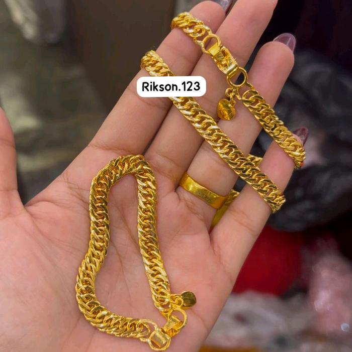 gelang gosok papan gelang Rante Medan penang replika emas 24k
