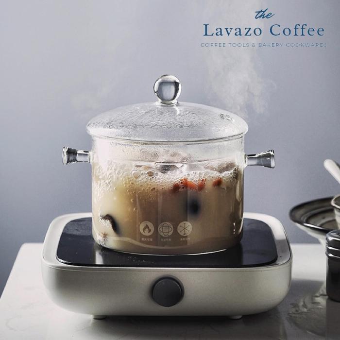 Panci Kaca Tahan Panas | PREMIUM Heat-Proof Borosilicate Glass Pot