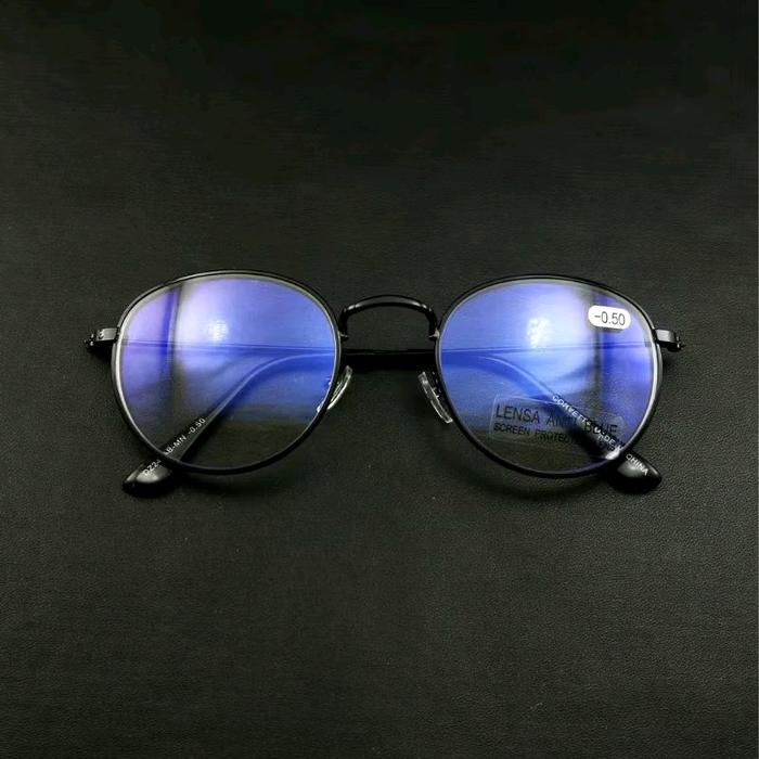 Kacamata Minus Dan  Antiradiasi Bulat Oval Model Korea DZ246 AB kaca mata Glasses