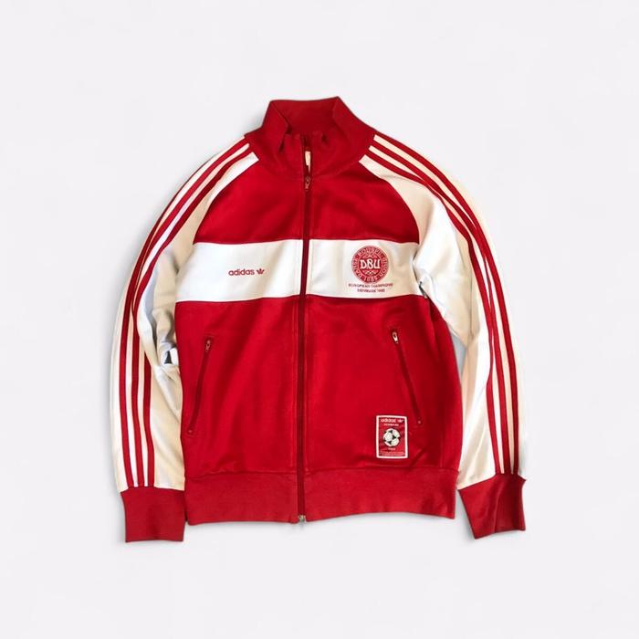 Vintage Adidas denmark Tracktop jacket danemark danish dynamite country series red danish colorway