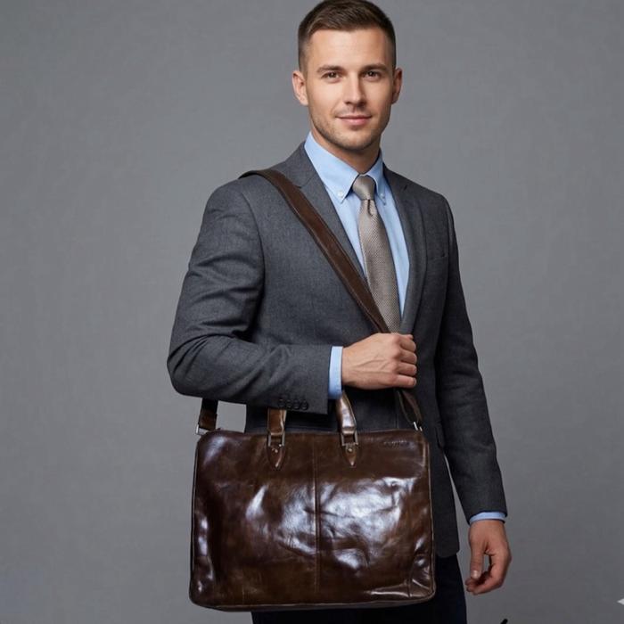 Tas Kantor Pria Office Leather Second Preloved