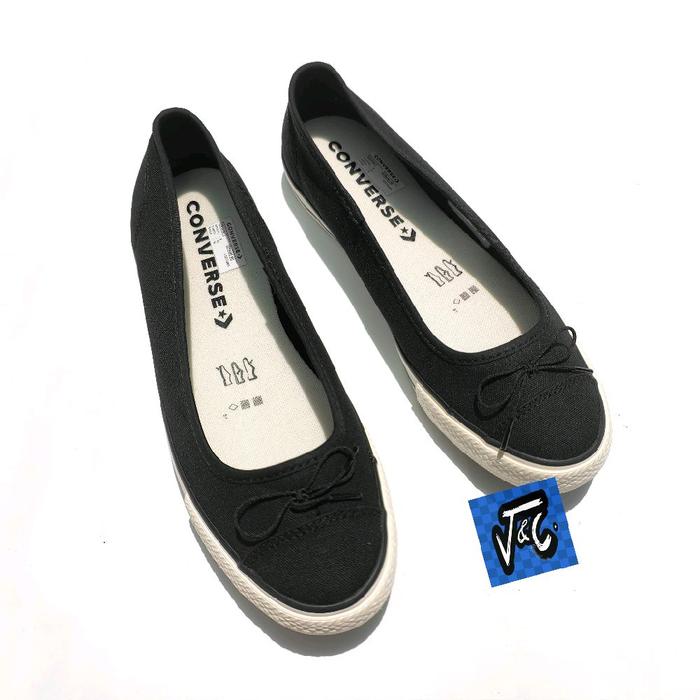 Converse Chuck Taylor All Star Dainty Ballerina Ballet Flat Clean Canvas Ox Black