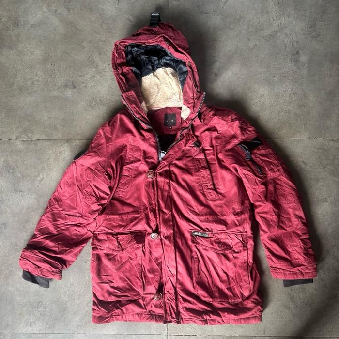 Ugiz Maroon Heavy Parka Jacket Man