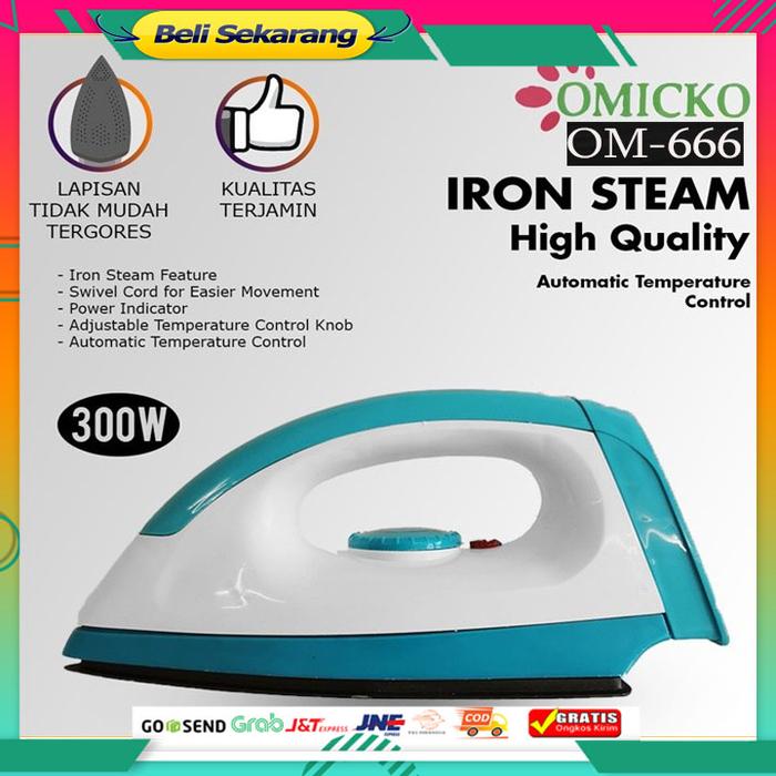 SETRIKA GOSOKAN OMICKO OM-666 NEW SETRIKA PANAS ANTI LENGKET SUPER MURAH