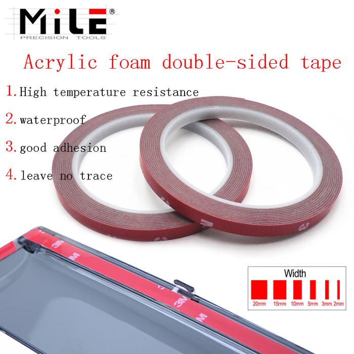 MILE 3M Double-Sided Acrylic Foam Adhesive Tape Sticker 2mm 3mm 10mm