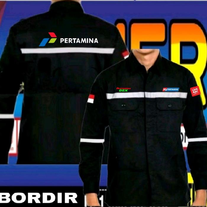 wearpack ready stok kemeja Pertamina dex baju Pertamina dex seragam Pertamina dex kemeja kerja Perta