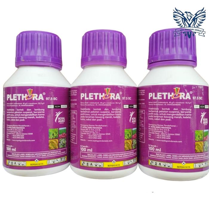 Plethora 97.5SC 100ml Insktisida Indosakarb 45g/l + Novaluron 52.5g/l Basmi Hama Serangga Royal Agro