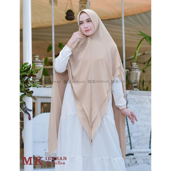 terlaris hijab khimar syar'i jumbo xxxl ceruty babydol premium 2 layer pet antem, jilbab 2 layer sya