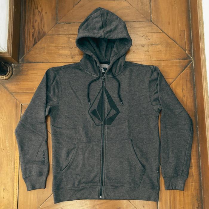 Volcom Sweater Fleece Hoodie Da Costa Zip Hoodie Heather Black