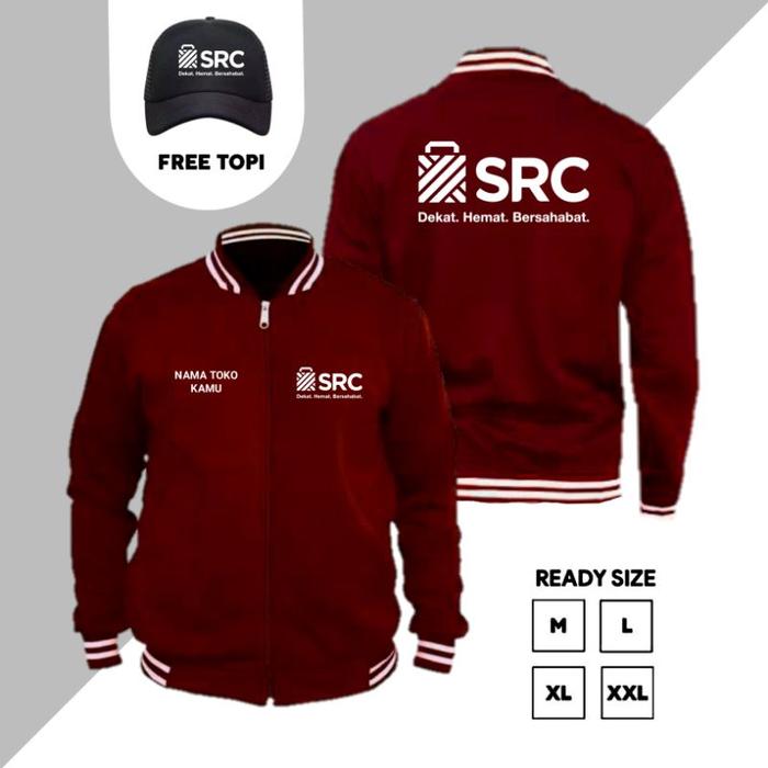 Jaket Varsity Logo SRC SAMPOERNA RETAIL COMMUNITY bisa pake nama toko Free Topi Exclusive