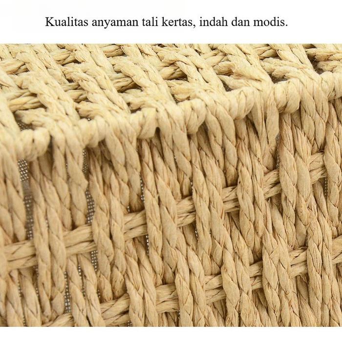 Keranjang Anyaman Multifungsi Keranjang Penyimpanan Meja Keranjang Penyimpanan Barang Keranjang Anya
