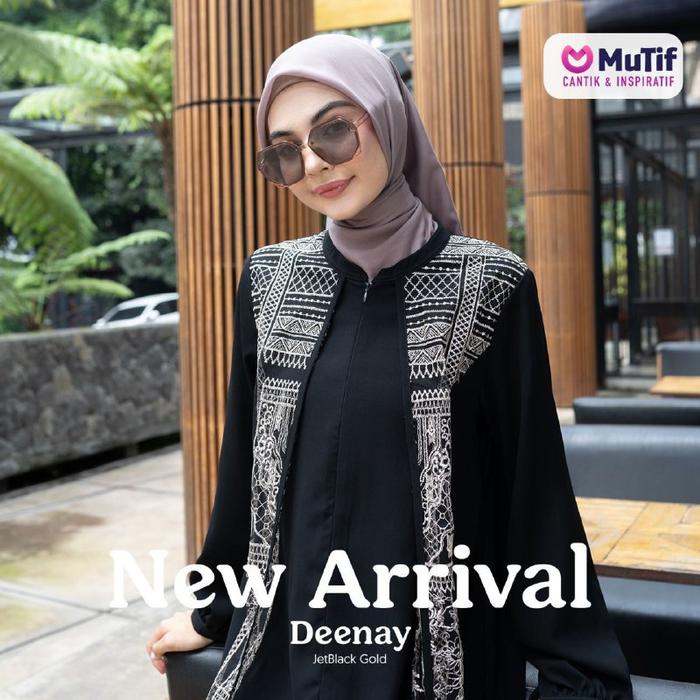Gamis Mutif Deenay - Jet Black Muslim Dress