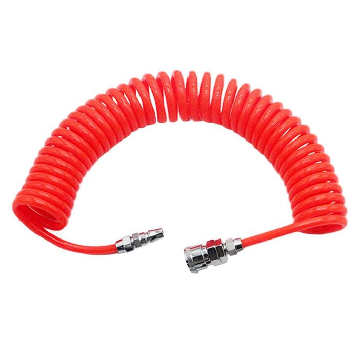 Compressed Air Spiral Hose Coiled Air Hose With Connector Flexible Hose Spiral Duct