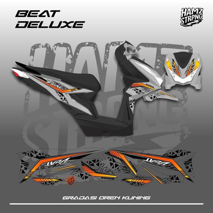 Striping Transparan Beat Deluxe 2020-2024 Motif Segitiga Hits Warna OSEAN