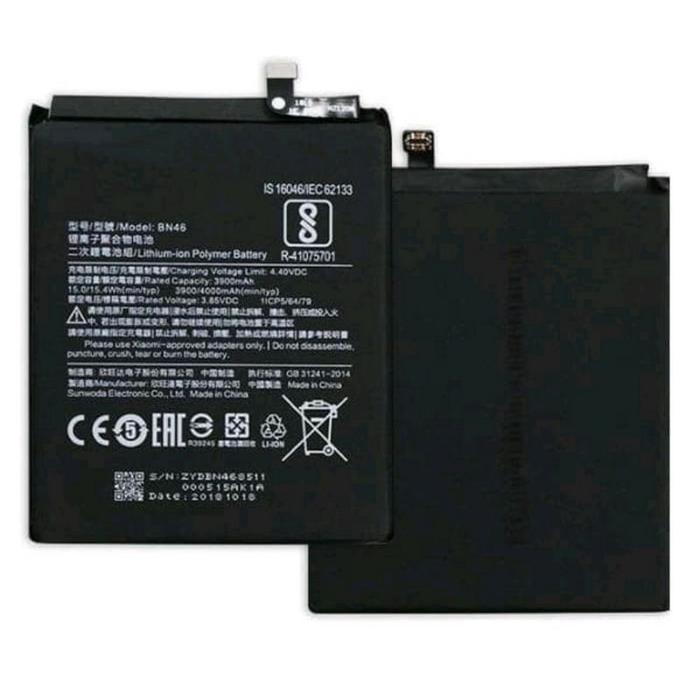 Baterai Xiaomi BN46 Redmi 7 / Note 6 / Note 8 Bat Tipe Tanam Batre Ori copotan Model Original