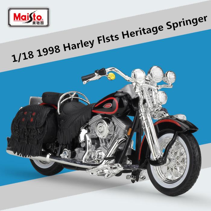 Maisto 1:18 Harley 1999 FLSTS Heritage Springer Alloy Motorcycle