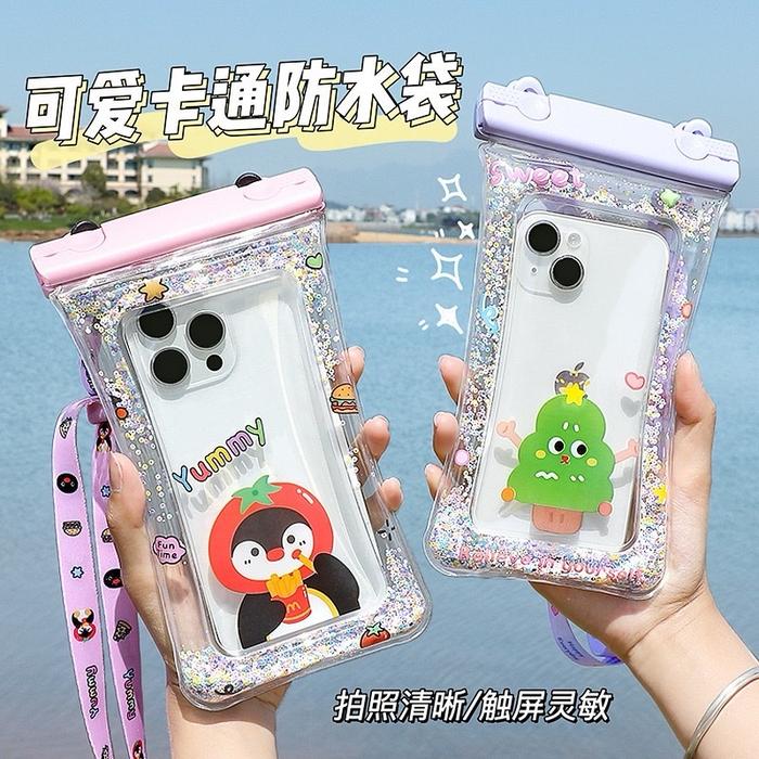 Case hp casing hp waterproof anti air transparan murah casing kalung