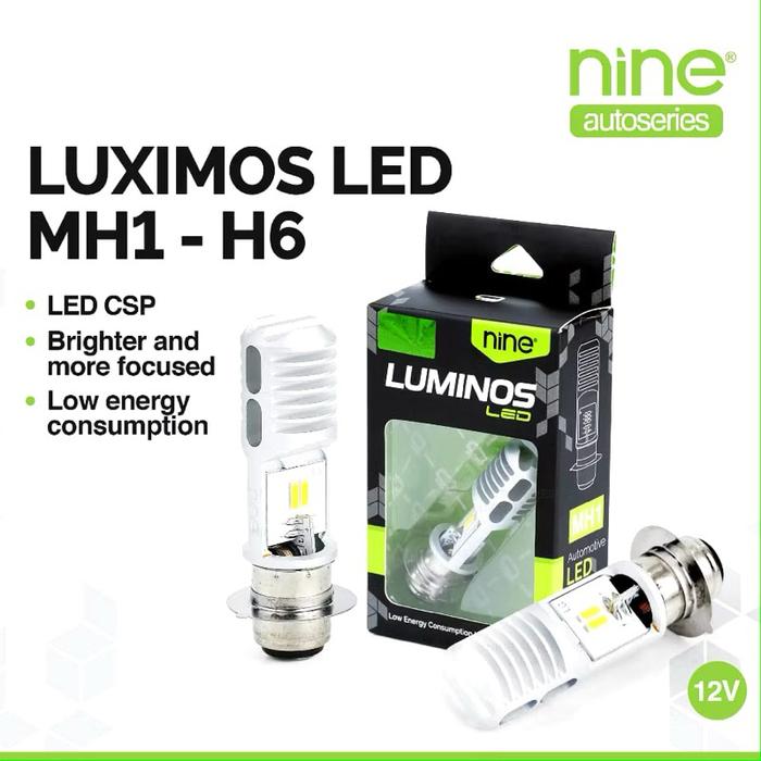 LAMPU LED UTAMA MOTOR H6 LUMINOSLED MH1 MH2 MH3 CREE 12 MATA AC DC WHITE