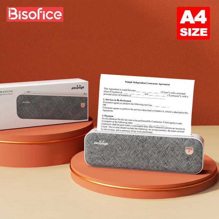 A4 Paper Printer Portable USB Bluetooth Wireless Thermal Transfer