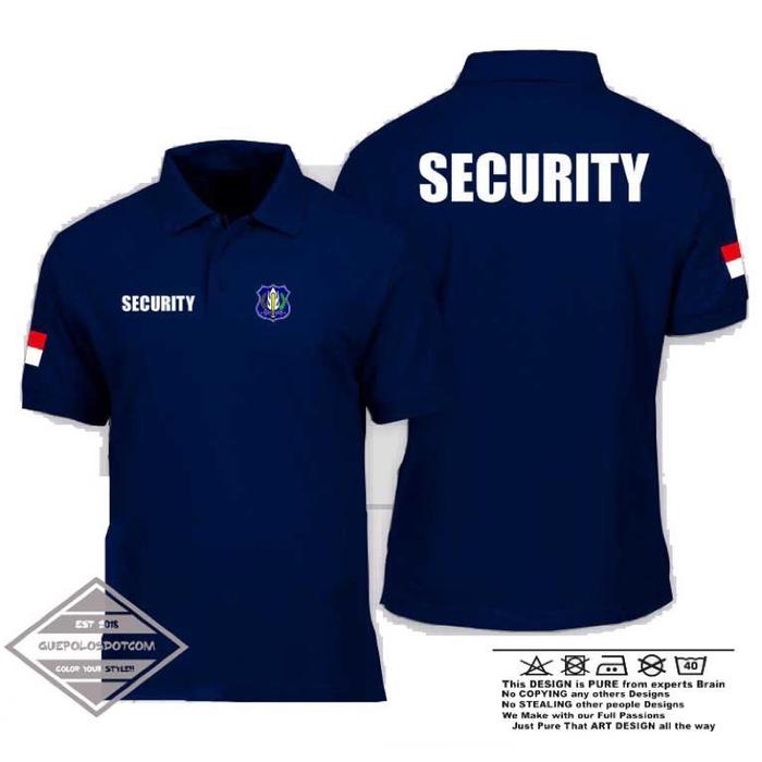[bisa cod] Kaos Polo SECURITY - Premium