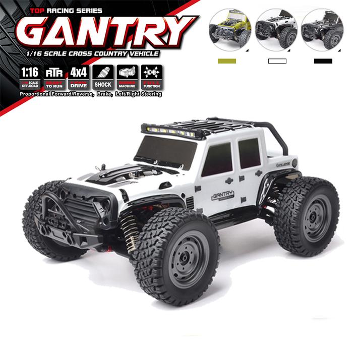 Mobil Rc 1/16, mobil Rc 16103 50km/jam 4x4 Off Road dengan LED 2.4G,