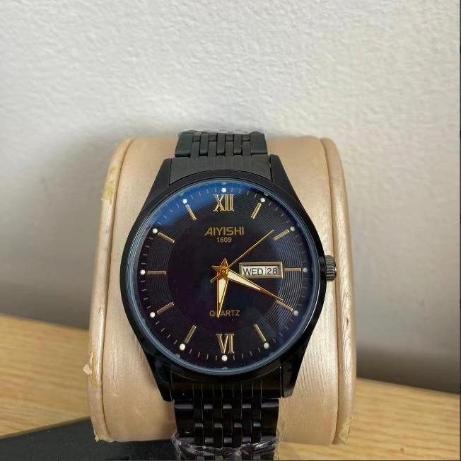 Jam Tangan Pria Anti Air Tali Stainless Steel dan Kulit Sapi Anti Luntur Original Luminous Tanggal b
