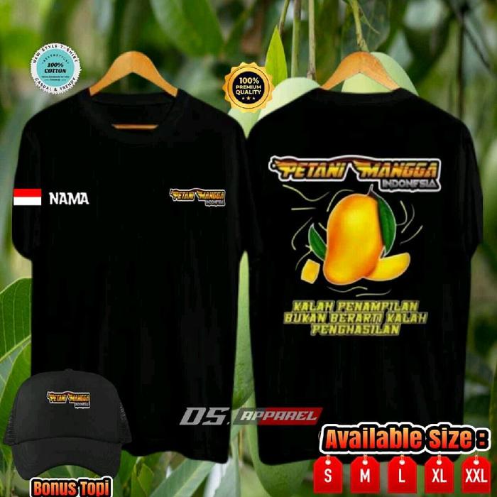 Baju Oris Mangga Petani Mangga Indonesia Bonus Topi Size S M L XL XXL